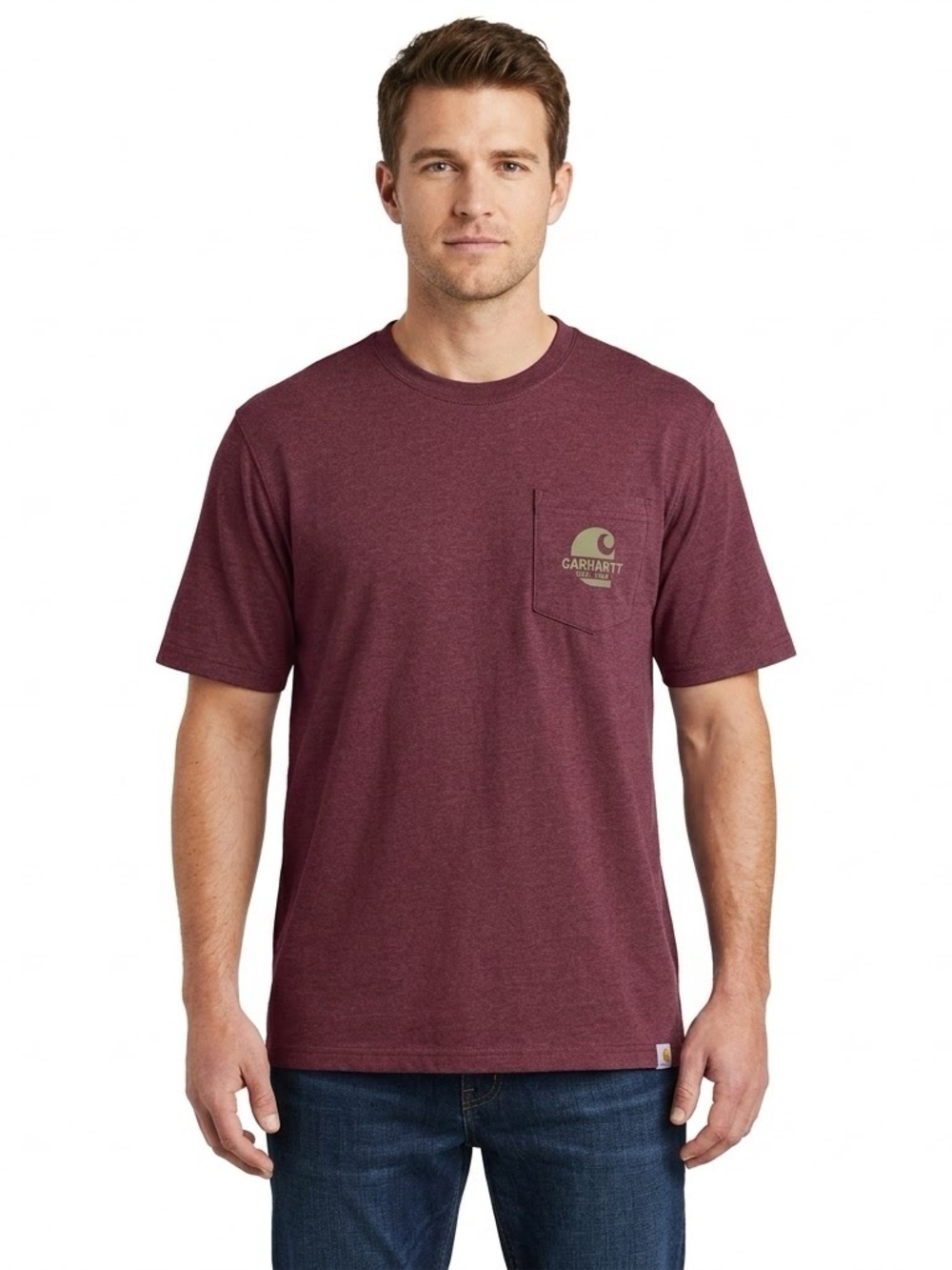 Carhartt Archive Edition Super Dux Graphic Pocket T-Shirt Mens XL Maroon Red